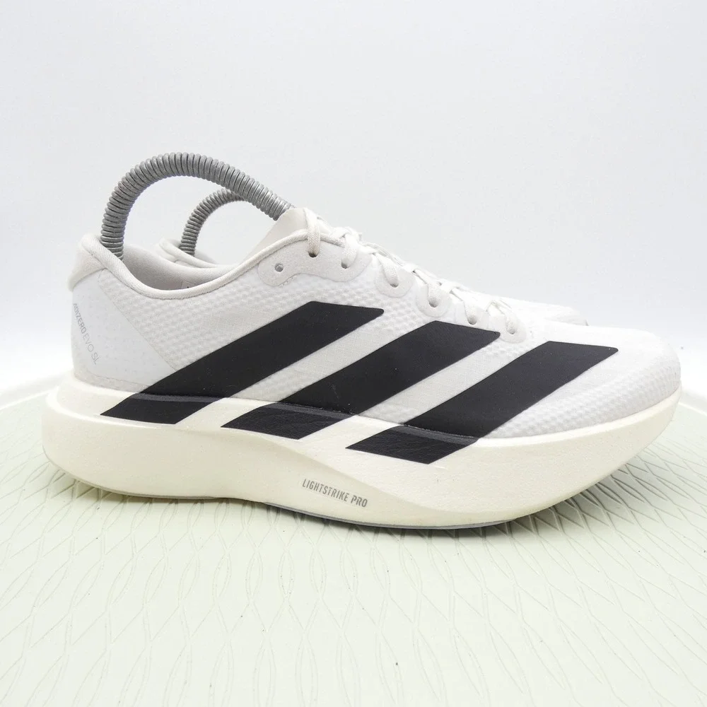 Adidas Adizero Evo SL White Black Running Shoes JR4736 Mens 7.5 Womens 8.5